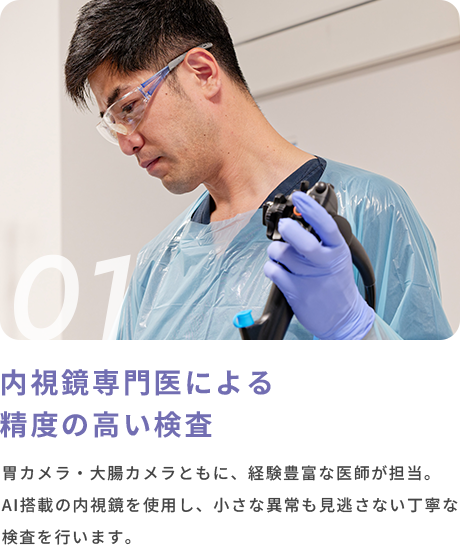 01 内視鏡専門医による精度の高い検査