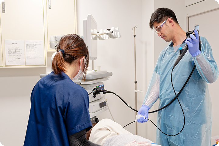 胃カメラ検査の様子