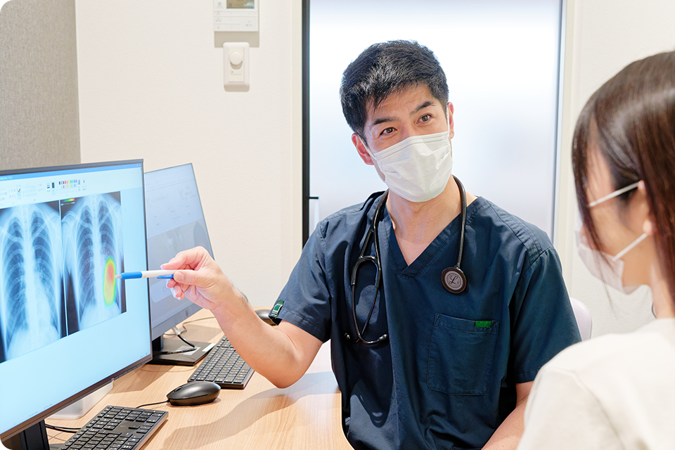 診療内容説明の様子